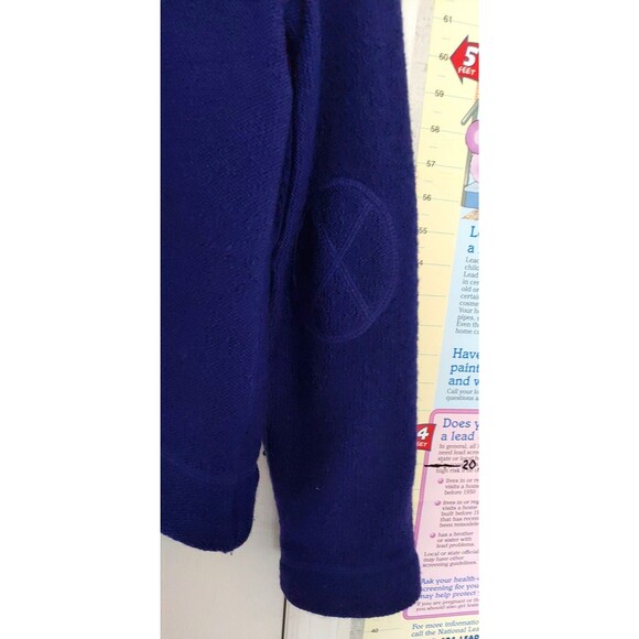 Vintage South Wool Women's Blue Cardigan Medium Boiled Wool Full Zipped - Picture 7 of 8